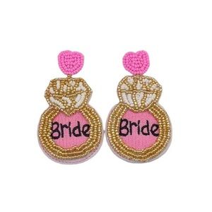 Bride beaded earrings